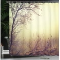thumbnail image 4 of Ambesonne Nature Shower Curtain, Vintage Leafless Autumn, 69"Wx70"L, Sepia, 4 of 5