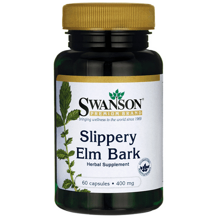 Swanson Slippery Elm Bark 400 mg 60 Caps (Best Way To Take Slippery Elm)