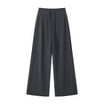 thumbnail image 5 of Women Wide Leg Sweatpants High Waist Drawstring Loose Fit Flowy Casual Fashion Lounge Pants with Pockets Dark Gray L, 5 of 6