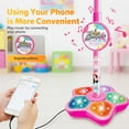 thumbnail image 6 of 2026 New Kids Microphone with Stand, All in One Microphone Toy for Birthday Parties Singing, Portable Karaoke Machine for Singing, Music Play for Kids (Blue), 6 of 10