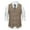 Coffee, variant on Men's Tweed Vest Double Breasted formal Business Herringbone Wool Vest with V Neck Waistcoat Beige