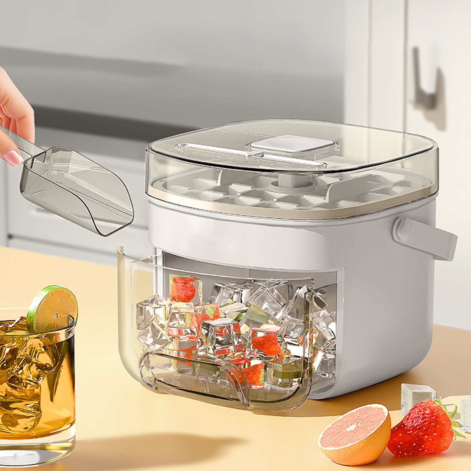 Tray With Lid Large Capacity Silicone Ice Maker For Ice And Cubes Silicone Lids Large Clear Ice Tray Ice Cubes Reusable Metal Silicone Ice Stick Tray Silicone Ice Trays with Take5 Candy Bar Soup And