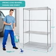 thumbnail image 4 of 4 Tier Wire Shelving Unit, Height Adjustable Wire Shelves, Metal Storage Rack Organizer for Laundry, Kitchen, Bathroom, Pantry, Closet (23.6"D x 47"W x 71"H, Chrome), 4 of 9