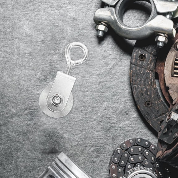 IBASETOY Versatile Plated Silver Stainless Steel Pulley Block with Bearing for Construction and Warehouse Use