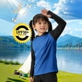 thumbnail image 5 of OGLCCG Teens Boys UPF 50+ Rash Guard Hoodie Kids UV Sun Protection Long Sleeve Shirt for Fishing Outdoor Beach Camping Shirts 5-15 Years, 5 of 6