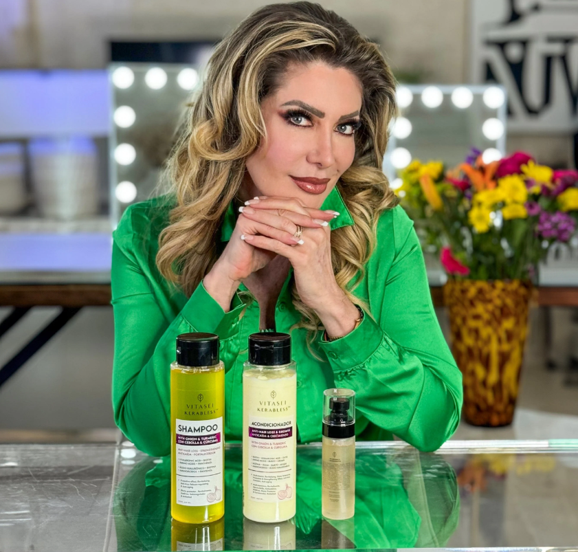 kit kerabless anti hair-loss and growth - shampoo + conditioner with onion and tumeric