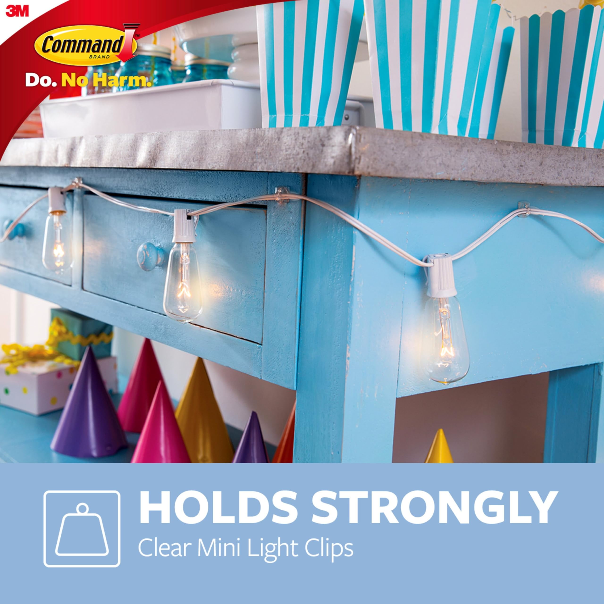 Command™ Small Clear Replacement Strips 17022CLR-16ESF, 16 Strips