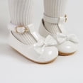 thumbnail image 2 of Uccdo Newborn Baby Girls Bowknot Princess Dress Shoes Mary Jane Flats Prewalker with Crown Headband, 2 of 5