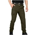 thumbnail image 2 of Tactical Pants for Men Water Resistant Hiking Cargo Pants with Elastic Waist Multi Pockets Stretch Waterproof Quick Dry Work Pants Relaxed Fit Available in Plus Size S-XXXXL, 2 of 4