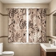 thumbnail image 6 of Beautynvta 2 Pack Coffee Cup Print Kitchen Curtains, Rod Pocket Light Filtering Coffee Themed Short Window Drapes, Curtain Panels for Kitchen Sink Farmhouse Decor, 6 of 6