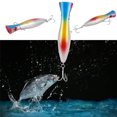thumbnail image 3 of Popper Bait, Professional Design Fishing Tackle Lure Easy To Carry  for Fishing Enthusiast for Work Blue Back,Colorful, 3 of 8