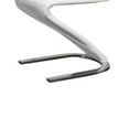 thumbnail image 4 of Benzara Leatherette Side Chair with U Shaped Metal Base, Set of 2, White and Chrome, 4 of 5