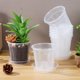thumbnail image 5 of 8 macetas de orquídeas de plástico transparente con orificios de drenaje, macetas ranuradas para orquídeas con platillo incluido, 5 of 7