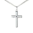 thumbnail image 2 of PERITANG Mens Cross Pendant Necklace Gold Color Silver Black Tone 3Mm Cuban Chain Box Link 18-24Inch Christ Necklace Jewelry, 2 of 8