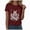 Wine, variant on TOWED22 Fall Shirts for Women Halloween Bow Ghost Flower Graphic Tees Spooky Season Tops Cute Autumn Halloween T-Shirt(Wine,XXL)