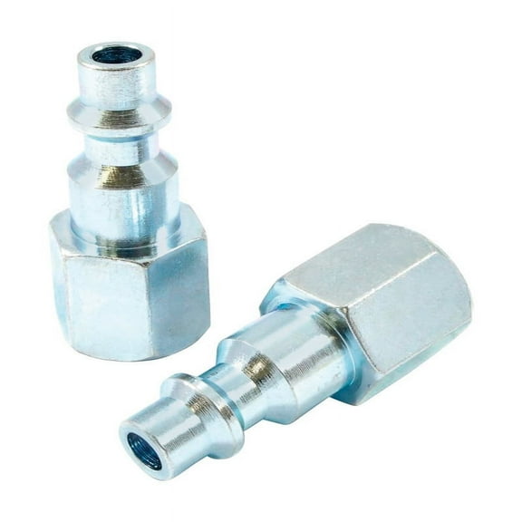 Forney Industries 1892769 Steel I&M Compatible Plug, 0.25 in. x 0.25 in. Male Female NPT - 2 Piece