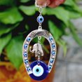 thumbnail image 4 of Colgante con forma de elefante y herradura, ojos azules, decoración de bendición, 4 of 7