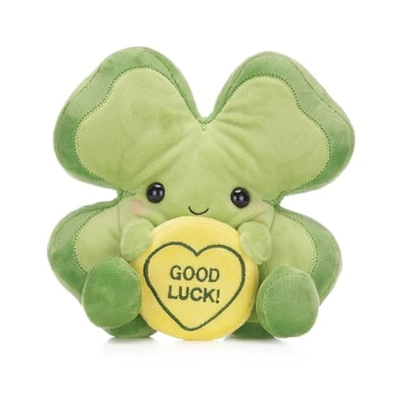 Swizzels Love Hearts 7'' (18cm) ''Good Luck'' Clover Plush Soft Toy