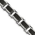 thumbnail image 1 of Stainless Steel Black Plated 9 Inch Link Bracelet Contemporary, 1 of 7