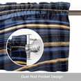 thumbnail image 6 of Abstract Art Window Valance for Kitchen, Retro Blue Gold Marble Texture Rod Pocket Short Curtain for Small Windows, Light Filtering Decorative Valance, 60 x 18 Inch, 1 Panel, 6 of 9