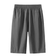 thumbnail image 4 of Yungyresw Men's Casual Shorts Straight Wide Leg Quick Dry Breathable Athletic Shorts Outdoor Comfort Sport Hiking Workout Pants Dark Gray XL, 4 of 5
