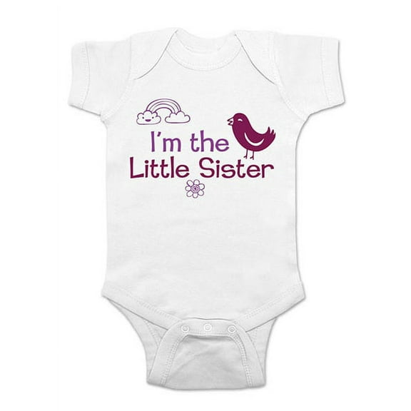 I'm the Little Sister - wallsparks cute & funny Brand - baby one piece bodysuit - Great baby shower gift!