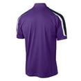 thumbnail image 6 of Mens Tricolor Shoulder Micropique Sport-Wick Polyester Polo Purple/ Black/ White 3X-Large, 6 of 8