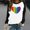 Black, variant on EQWLJWE Hoodie for Women Rainbows Heart Print Graphic T-Shirt Crew Neck Pride Tshirts Clothes CLong Sleeve Tops