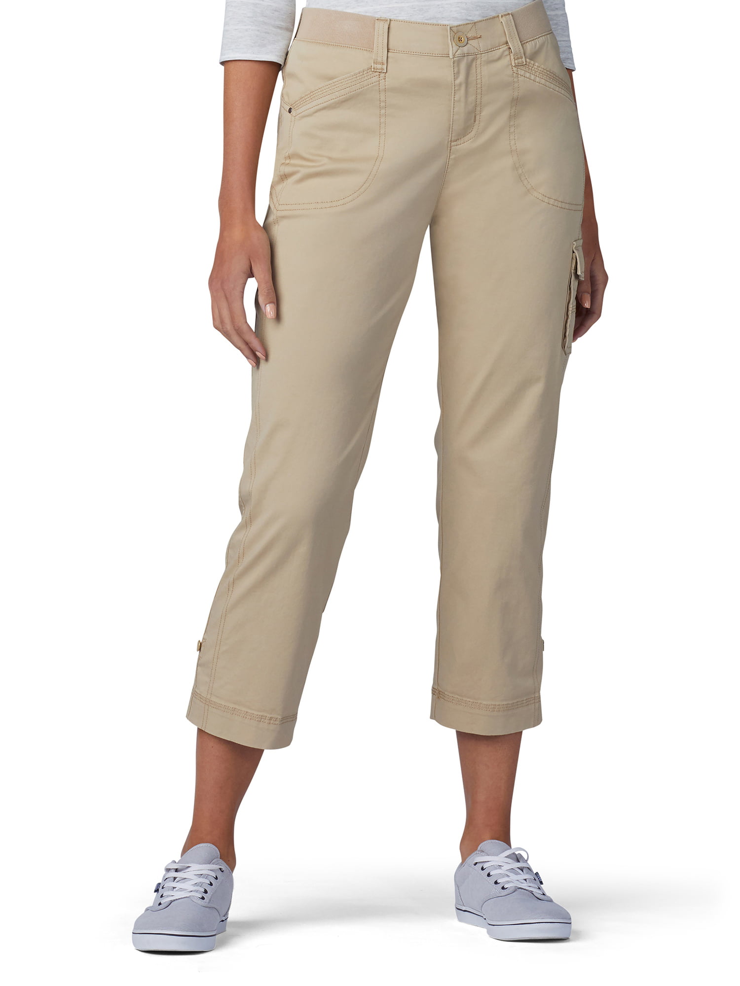 Lee Womens Flex-to-go Relaxed Fit Cargo Capri Pant 