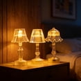 thumbnail image 7 of Battery Operated Table Lamp, Bedside Table Lamp, Vintage Night Light, Ambient Lighting Lamp, Transparent Mini Ribbedbedside Led Accent Light, Soft Non-Glaring Glow for Bedroom, 7 of 7