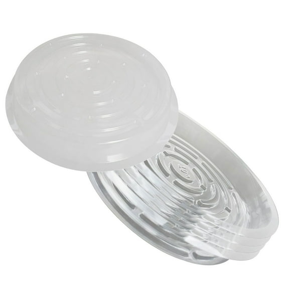 5 Pack Clear Plant Water Tray Saucer Drip Trays for Indoors Outdoors, 10 in Plastic Flower Plant Pot Saucer
