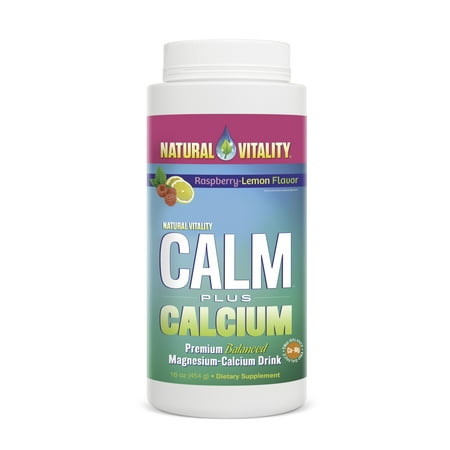 Natural Vitality® Calm PLUS Calcium Supplement Powder, Raspberry Lemon - 16 (Best Calcium Magnesium Supplement For Sleep)