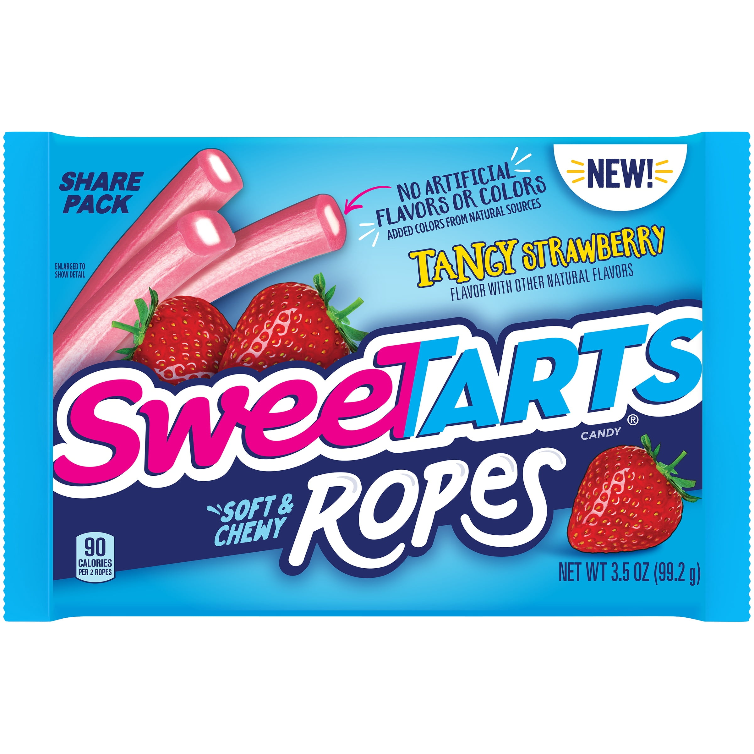 SWEETARTS Tangy Strawberry Soft & Chewy Ropes Candy 3.5 oz. Bag