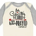thumbnail image 4 of Inktastic For This Child We Have Prayed Red Arrow and Heart Boys or Girls Long Sleeve Baby Bodysuit, 4 of 5