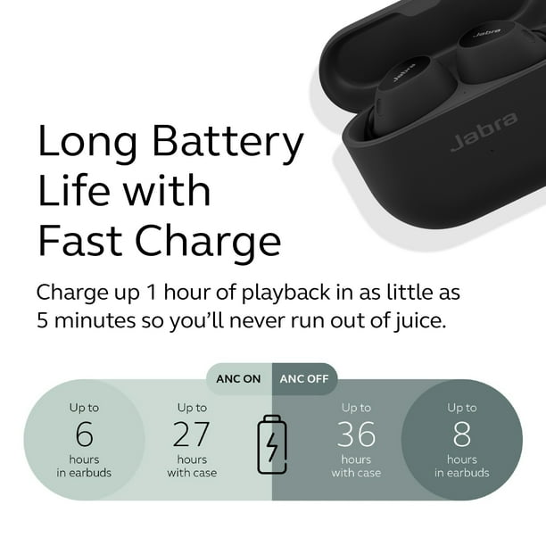 Jabra Elite 10 True Wireless Earbuds, Advanced Active Noise