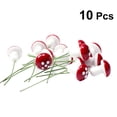 thumbnail image 4 of Narrster 10pcs Mini Mushroom for Garden Ornament Flower Pots Bonsai Landscape Decor (Red), 4 of 10