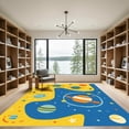 thumbnail image 2 of ODIKA 2x3 Machine Washable Non-Slip Area Rug, Abstract Yellow High Traffic Rug with Pad, Yellow, 1034369, 2 of 8