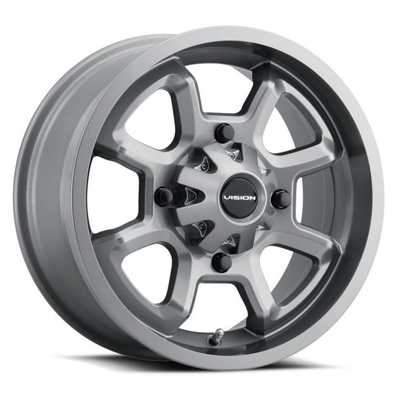 12x8 Vision ATV/UTV 415 Bomb UTV Gunmetal Wheel 4x156 (-10.2mm)