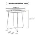 thumbnail image 2 of Hofitlead Outdoor Side Tables, Anti-Rust Metal End Table,Small Patio Table Round End Table Outdoor Table for Garden Balcony Yard , White, 2 of 7