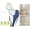 3 Badminton 2 Racket, variant on DYNWAVECA Badminton Solo Trainer with Badminton Children Tool Strength Training Solo Practice Badminton Training Device for Sports Home 3 Badminton
