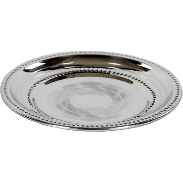 Nua Collection 58084 Stainless Steel Plate with Beaded Design 5 in.