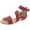 Red Smooth, variant on Bellini Womens Nambi Faux Leather Summer Gladiator Sandals