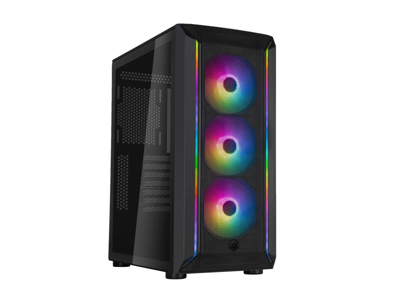SilverStone FARA 511Z High Airflow ATX Gaming Chassis with Excellent Cooling Potential Case SST-FA511Z-BG Black
