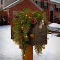thumbnail image 6 of Christmas Mailbox Swag with Lights 36 in Pre-lit Artificial Christmas Box Swag Garland Artificial Pine Cone Red Berries Christmas Wreath for Mailbox Front Door Decorations (batteries not included), 6 of 8