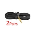 thumbnail image 2 of INSPIRE CHIC 2 Pairs Faux Leather Shoestrings Solid Color Flat Shoelaces with Metal Tippings Black 100cm/39.4", 2 of 7