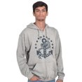 thumbnail image 5 of Let's Get Wrecked Summer Beach Anchor Zip Up Hoodie Men's Women's Brisco Brands X, 5 of 6