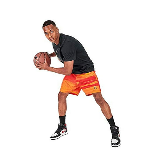 Jordan Aj11 Printed Mens Active Shorts Size Xxl, Color: Orange/Red