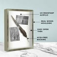 thumbnail image 3 of 12x54 Shadow Box Frame Silver | 1.375 inches Deep Real Wood Contemporary Shadowbox Display Frame |, 3 of 8
