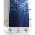 thumbnail image 6 of Navy Blue Ocean Waves Sheer Curtains 63 Inch Length 2 Panels Set for Living Room/Bedroom, Summer Beach Coastal Abstract Kitchen Curtains Grommet Semi-Sheer Curtains Drapes Window Treatments 42"x63"x2, 6 of 7