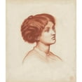 thumbnail image 2 of Dante Gabriel Rossetti 12x14 Gold Ornate Wood Frame and Double Matted Museum Art Print Titled - A Study of Mrs Frederick Leyland, Bust-Length, for ‘Monna Rosa’ (1867), 2 of 4